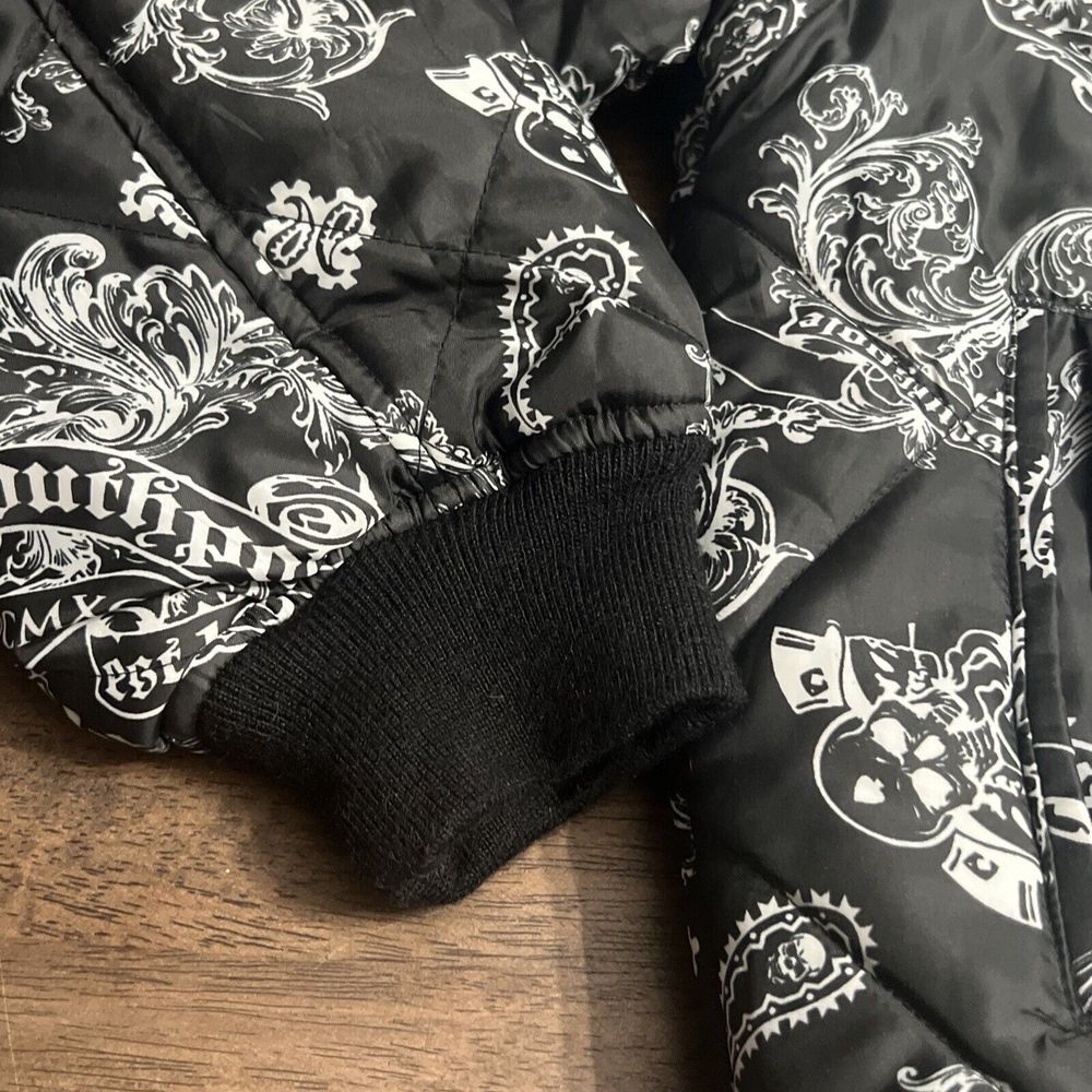 Southpole Boys Reversible Medium 12-14 Black‎ Bomber Skull Jacket - Picture 4 of 11